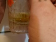 Wife pees in glass, I drink it. 8/16