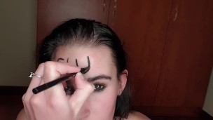 Dirty talking piss whore eats piss covered fruit | degrading body writing