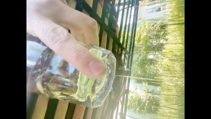 Myra's public pissing and piss drinking adventures compilation. 4K 