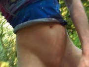 Pissing In The Forest With My Butt Plug In 6/16