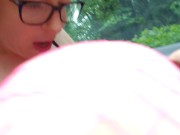 Spray Piss Out Of My Car In Fishnets. Almost Got Caught! 11/16