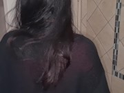 At family dinner with pissed in panties