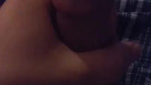 Quick solo male jerking off on the couch
