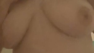Princess playing with big soapy tits in shower