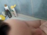 МАЧЕХА БЫЛА ОБОССАНА В ДУШЕ И ТРАХНУТА ПОКА НИКТО НЕ ВИДИТ 7/16