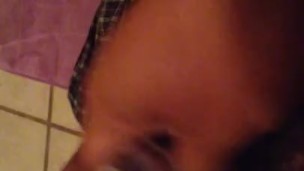 Googly eye small dick jacking off