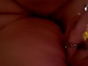 Bbw wife pissing in glass,  and on my phone. 5/16