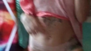 Look whats under my pretty pink dress!