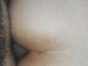 Full anal with teen GF deep with cum inside. Ass gape and creampie amateur 10/16