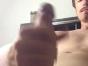 Dustin Jerks Off His Huge Cock