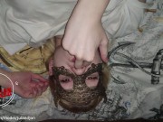 Dick quickly hard fucks a little teenage girl. Cum on her face. 6/16