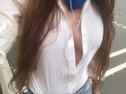 Nofaceotaku: First time showing boobs in public 12/16