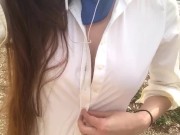 Nofaceotaku: First time showing boobs in public 4/16