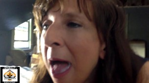 Sexy Granny Big Cock BJ Cum Bubble Mouth