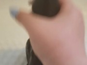 Amateur Teen Gives 7 Inch Dildo a Handjob
