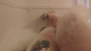 Cute Feet in a Bubble Bath