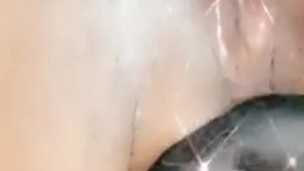 Holli bee has fun by herself (purple dildo) 