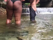 Thai teen fuck in the river, Nature, Blowjob, 4/16