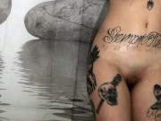 This is me, Sweet Mel taking a shower, very wet, touching my intimate parts