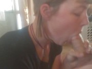 Teen Amateur  with sucks massive older cock swallows Lavender Joy 4/16