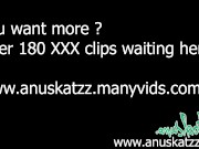 SQUIRTING, FISTING, ANAL Spiel in Latex - Tattoo girl Anuskatzz solo 15/16