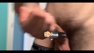 White swinging slapping and double fisting cock