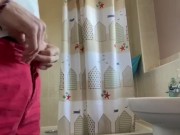 Bathroom wank sink acrobatic balance - hot cum