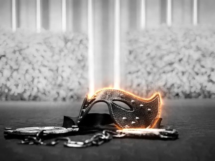 Tied female constrained to orgasm with intense post orgasm clit torture
