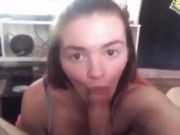 POV surprise cumshot and extreme blowjob  1/16