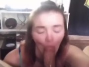 POV surprise cumshot and extreme blowjob  4/16