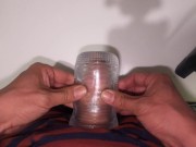 【高画質4Ｋ】○透明オナホを使ってガテン系がオナニー - Screenshot 14 of 16 - Adult Toys