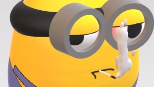 minion safado botando a verdinha na boca