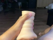 Virgin dick fucking a flesh light