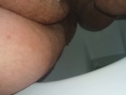 Girl peeing with fat pussy