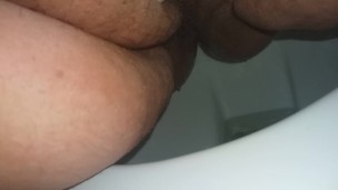 Girl peeing with fat pussy