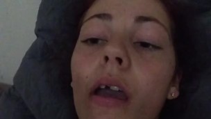 Sexy mama licking juices from previous video