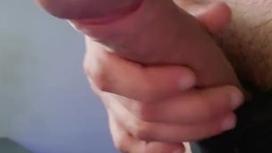 Edging session with epic cum shot wearing my girlfriend's panties