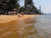 Underwater PUSSY PLAY at Public Beach # FUN from Risky Public Exhibitionism 1/16