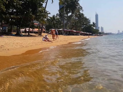 Underwater PUSSY PLAY at Public Beach # FUN from Risky Public Exhibitionism