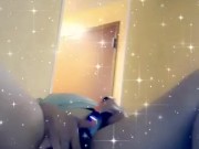 Cute girl gets bored in motel.  Anal vibrator? Maybe later.  Hitachi wand 
