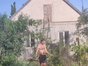 Since there was no rain, I water the garden. 12/16