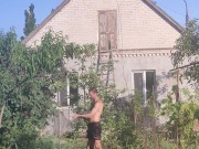 Since there was no rain, I water the garden. 15/16