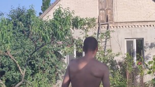 Since there was no rain, I water the garden.