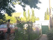 I water the front yard, eat cherries, wash my stove and sweep in the kitche 2/16