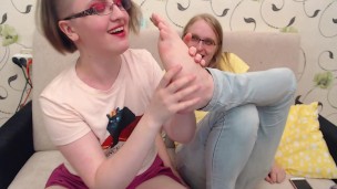 Tgirl+girl toe sucking and a footjob (teaser)