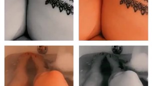 Taking a bath