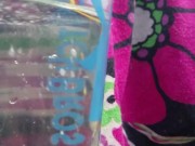 Pissing in cup 
