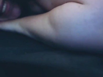 Huge boobs and ass touching herself in bed