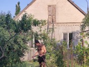 The day was hot, i in the garden.