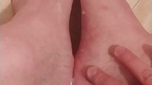 Busting a HUGE LOAD all over my FEET (Foot Fetish)